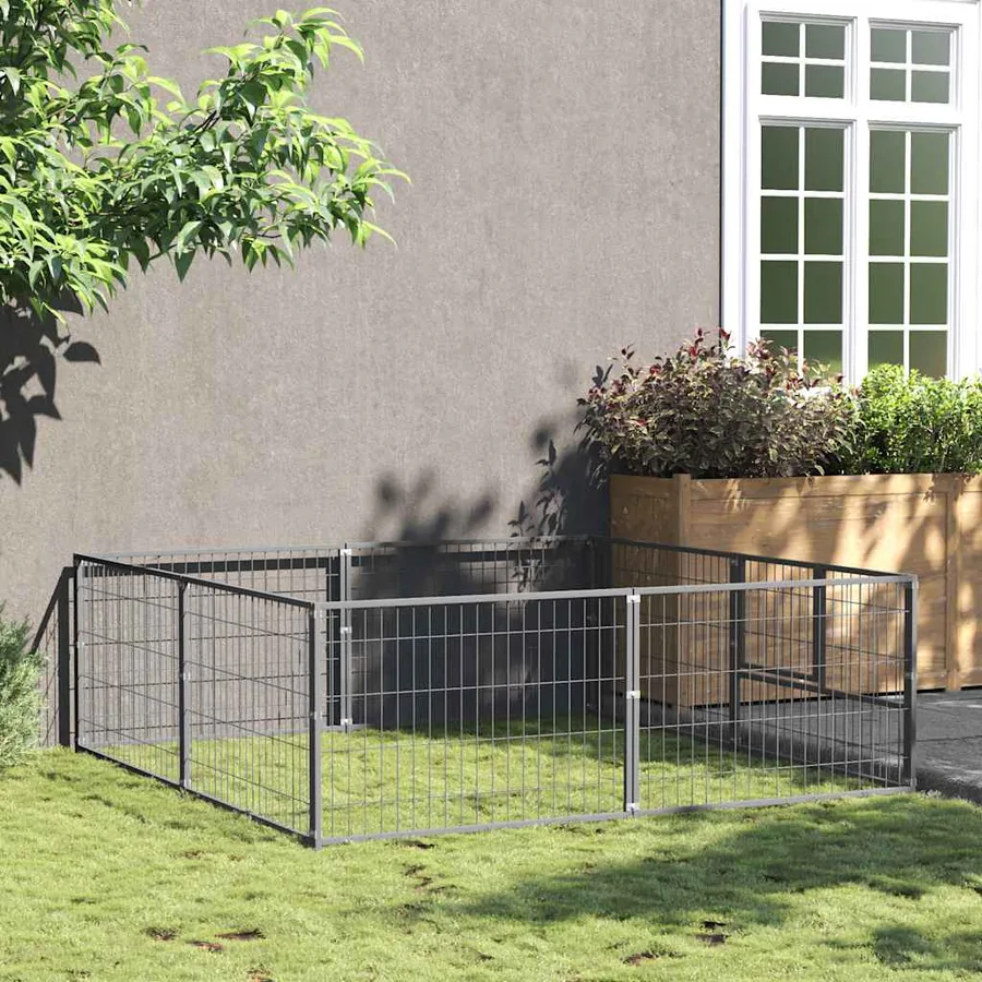 Chenil Argenté 4 m² Acier