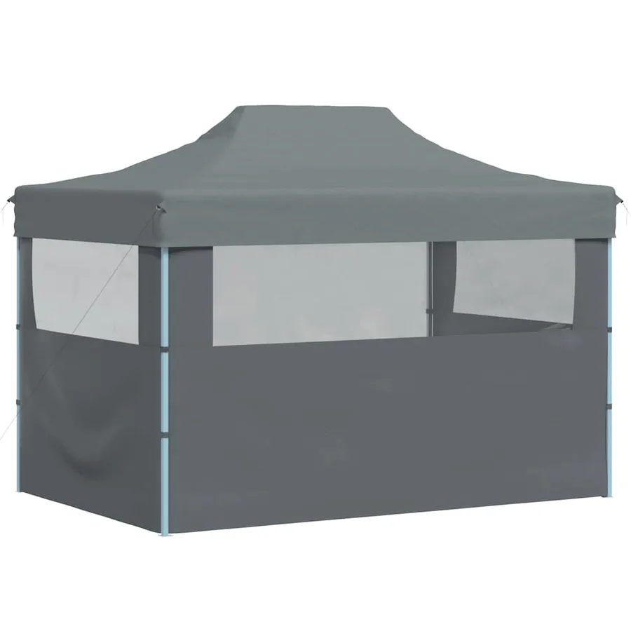 Tente de réception pliable avec 3 parois 3x4 m Acier Anthracite - 6
