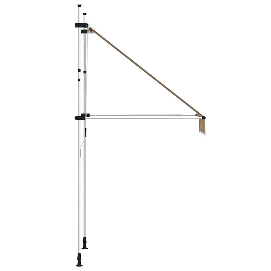 Auvent rétractable manuel 100 cm Rayures jaunes et bleues - 5