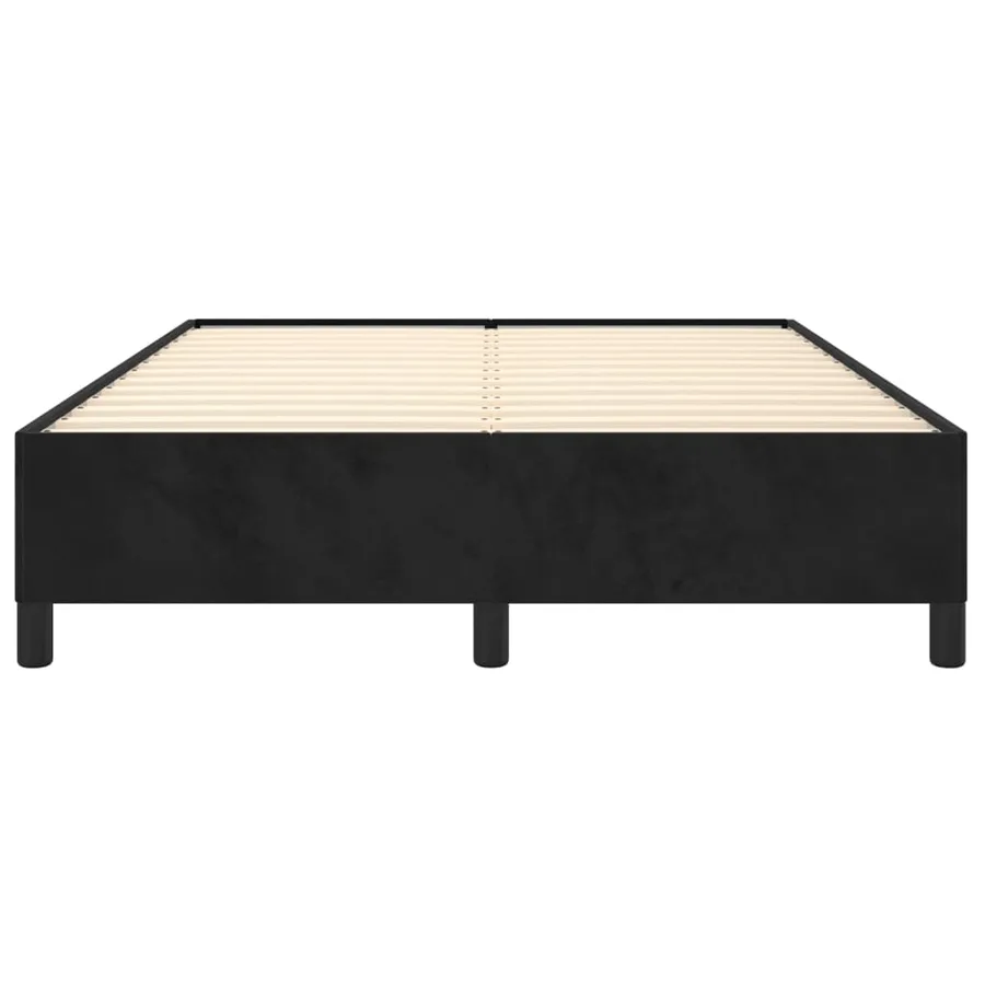 Cadre de lit sans matelas noir 140x190 cm velours - 5