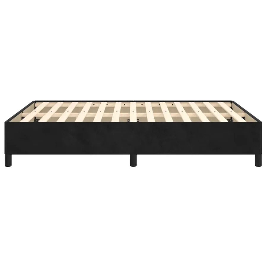 Cadre de lit sans matelas noir 140x190 cm velours - 6