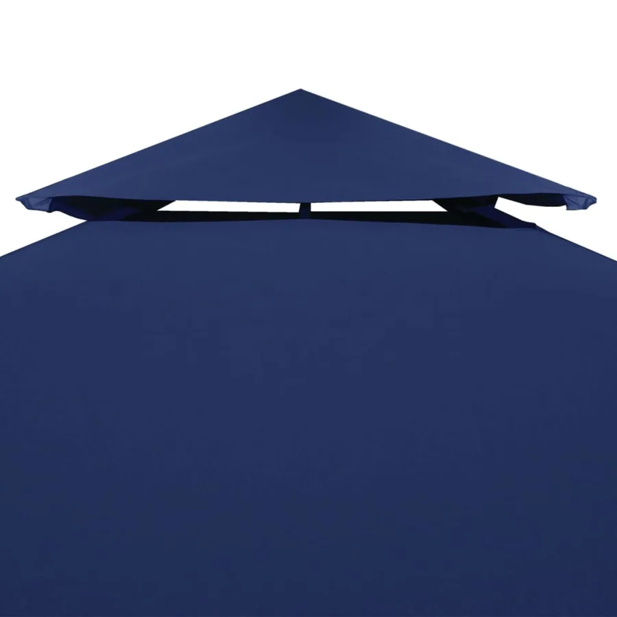 Toile supérieure de belvédère 2 niveaux 310 g/m² 4x3 m Bleu - 3