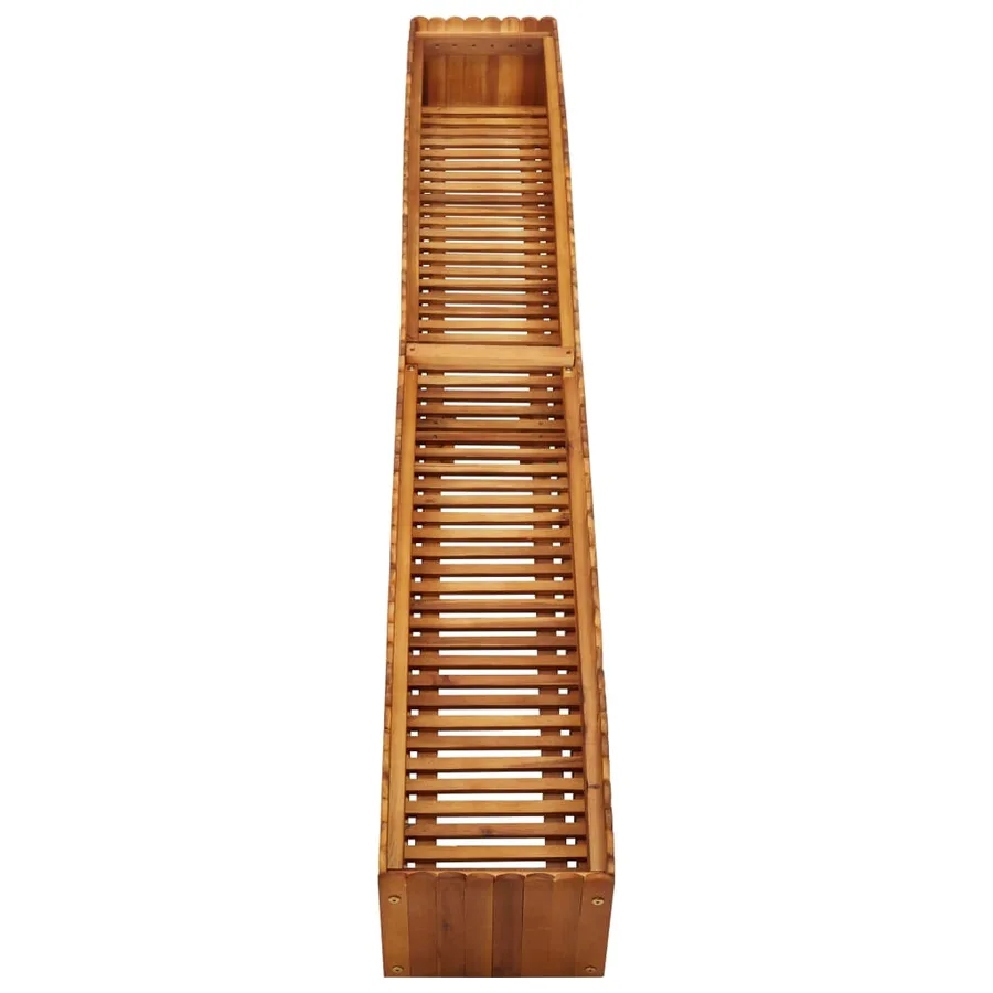 Lit surélevé de jardin 200x30x25 cm Bois massif d'acacia - 4