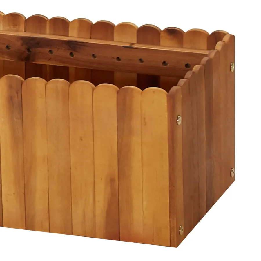 Lit surélevé de jardin 200x30x25 cm Bois massif d'acacia - 5
