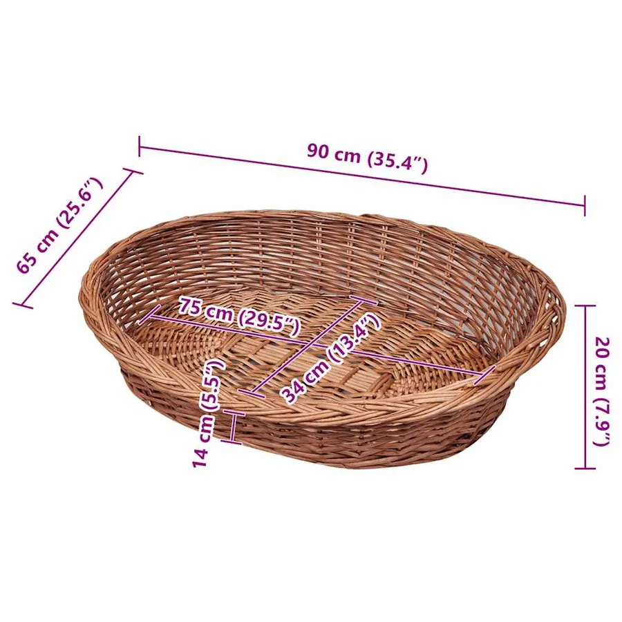 Panier/Lit pour animaux de compagnie Naturel 90 cm - 6