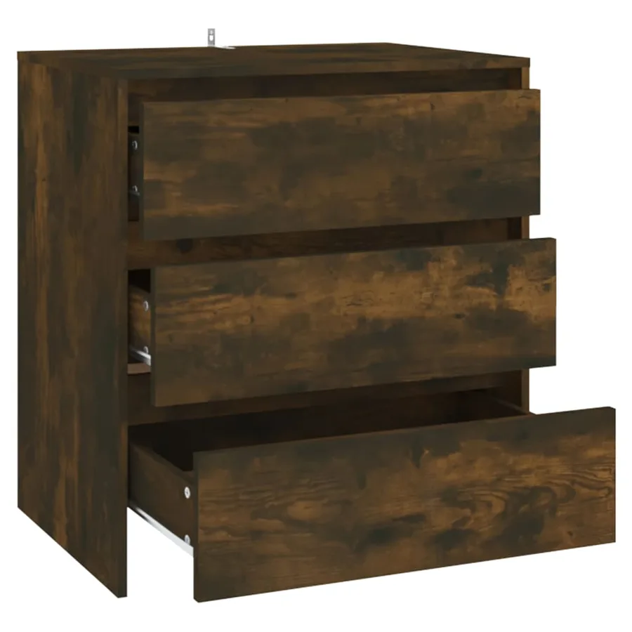 Buffet Chêne fumé 70x41x75 cm Bois d'ingénierie - 5