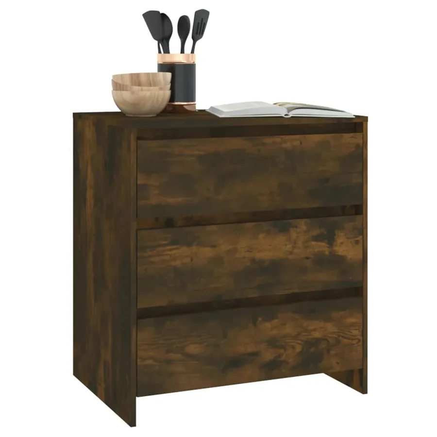 Buffet Chêne fumé 70x41x75 cm Bois d'ingénierie - 6