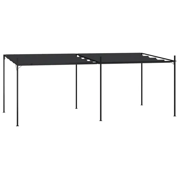 Belvédère avec toit rétractable 600x300x233 cm Anthracite