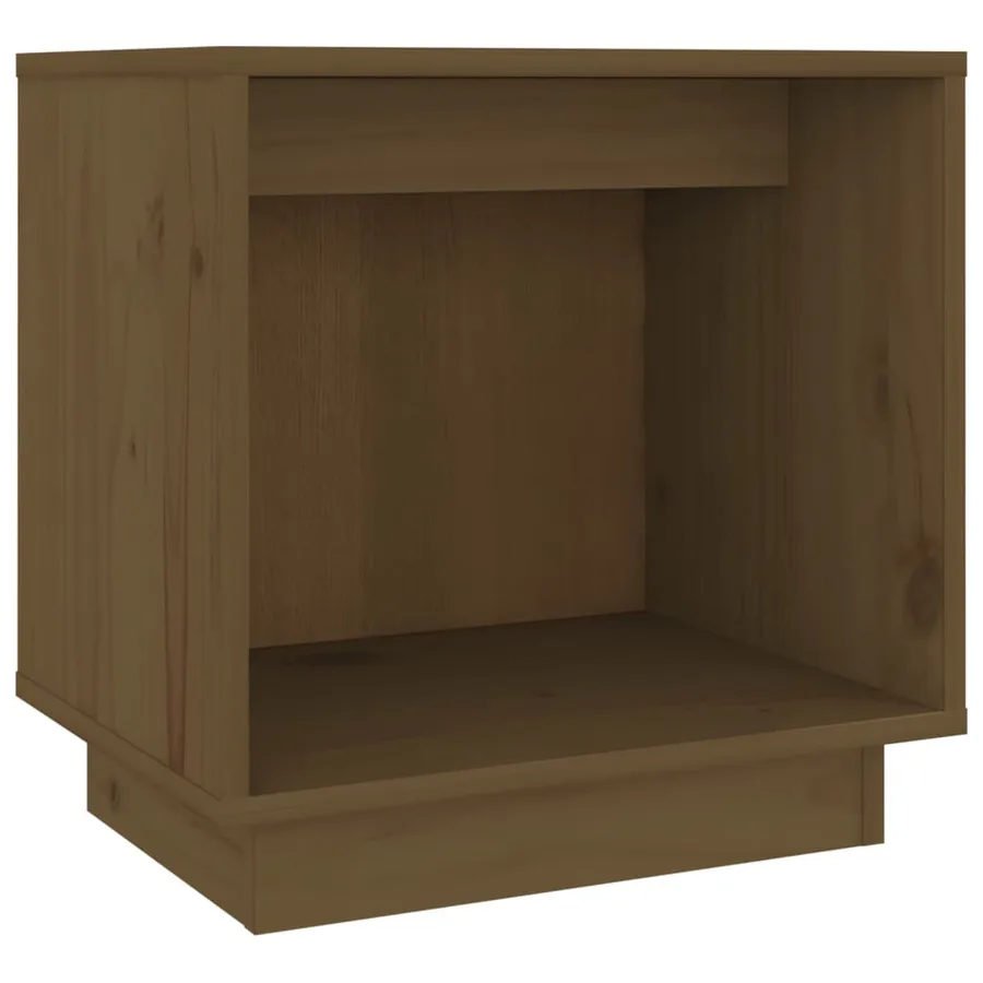 Table de chevet Marron miel 40x30x40 cm Bois de pin solide - 2