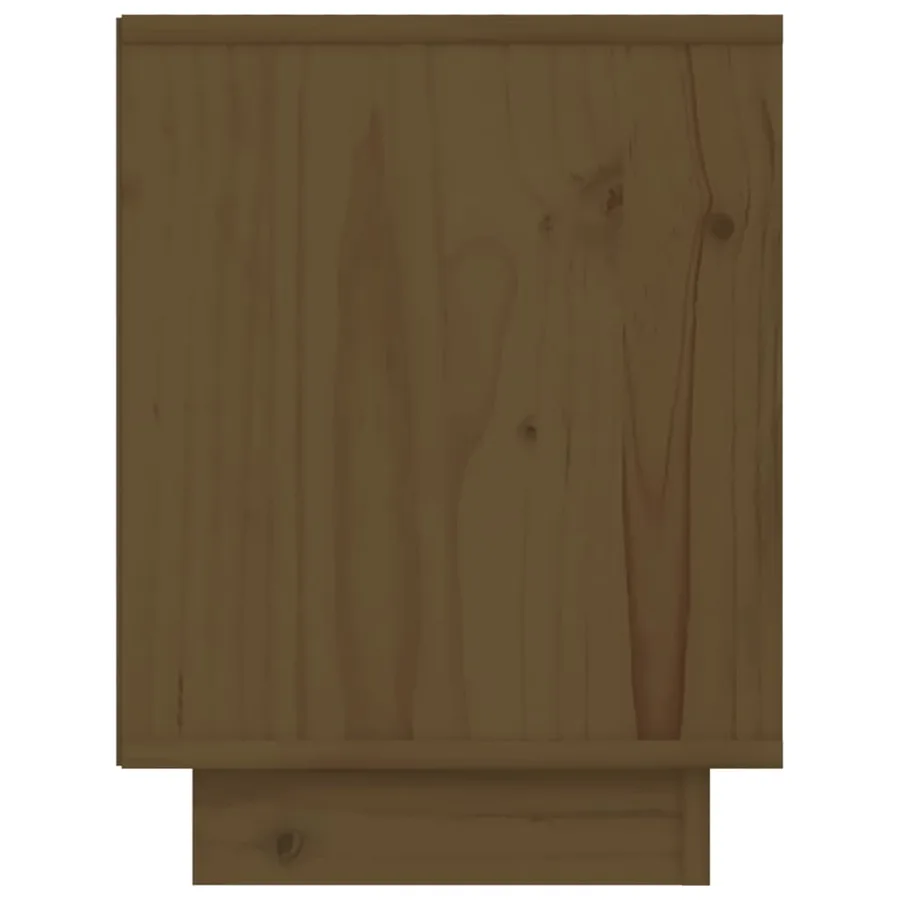 Table de chevet Marron miel 40x30x40 cm Bois de pin solide - 5