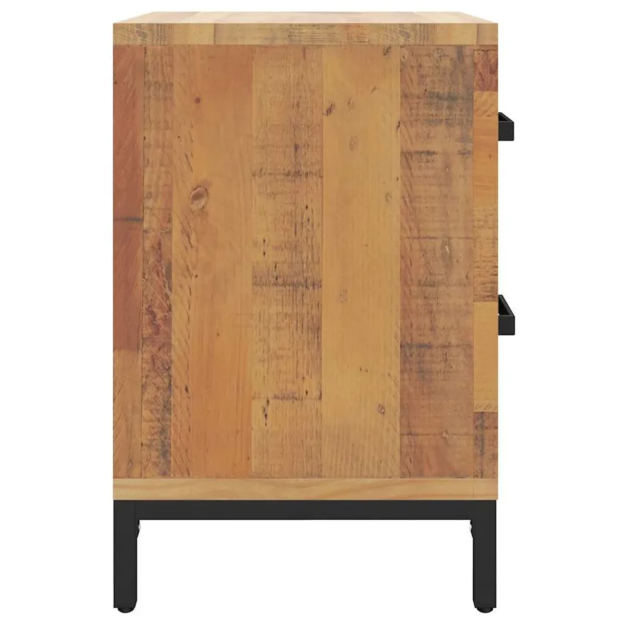 Table de chevet Marron 36x30x45 cm Bois de pin massif - 5