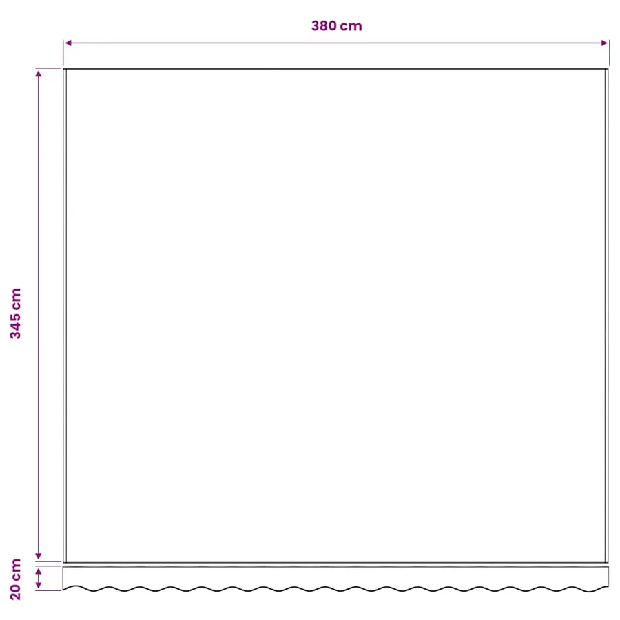 Tissu de remplacement pour auvent bordeaux rouge 4x3,5 m polyester - 6