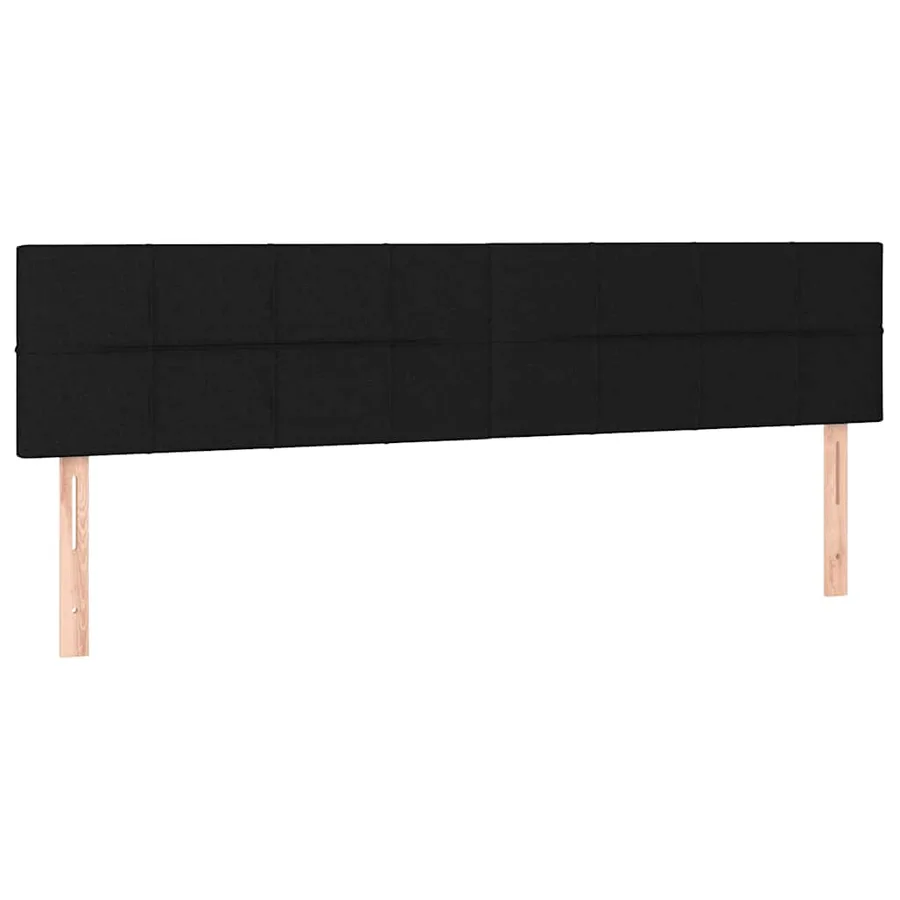 Sommier à lattes de lit avec matelas Noir 140x200 cm Velours - 6