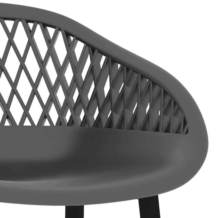 Chaises de bar lot de 2 gris - 6