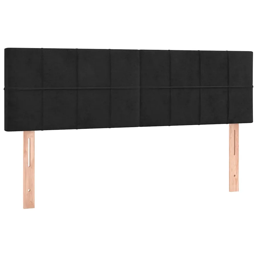 Sommier à lattes de lit avec matelas Noir 140x200 cm Velours - 6