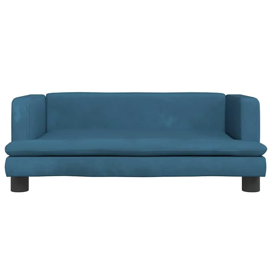 Lit pour chien bleu 80x45x30 cm velours - 3