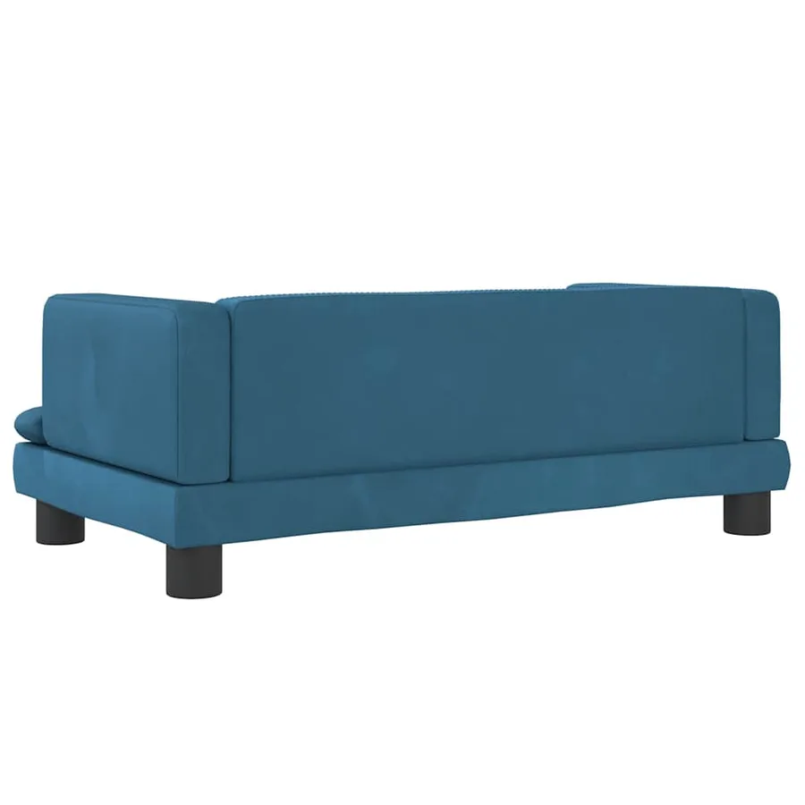 Lit pour chien bleu 80x45x30 cm velours - 5