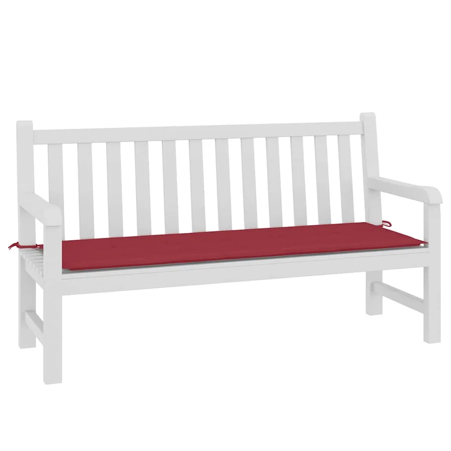 Coussin de banc de jardin rouge bordeaux 150x50x3 cm - 3