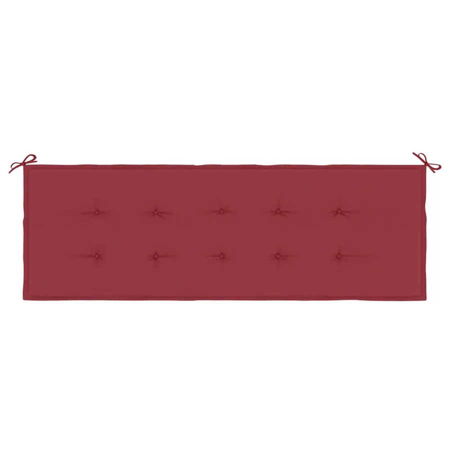 Coussin de banc de jardin rouge bordeaux 150x50x3 cm - 4
