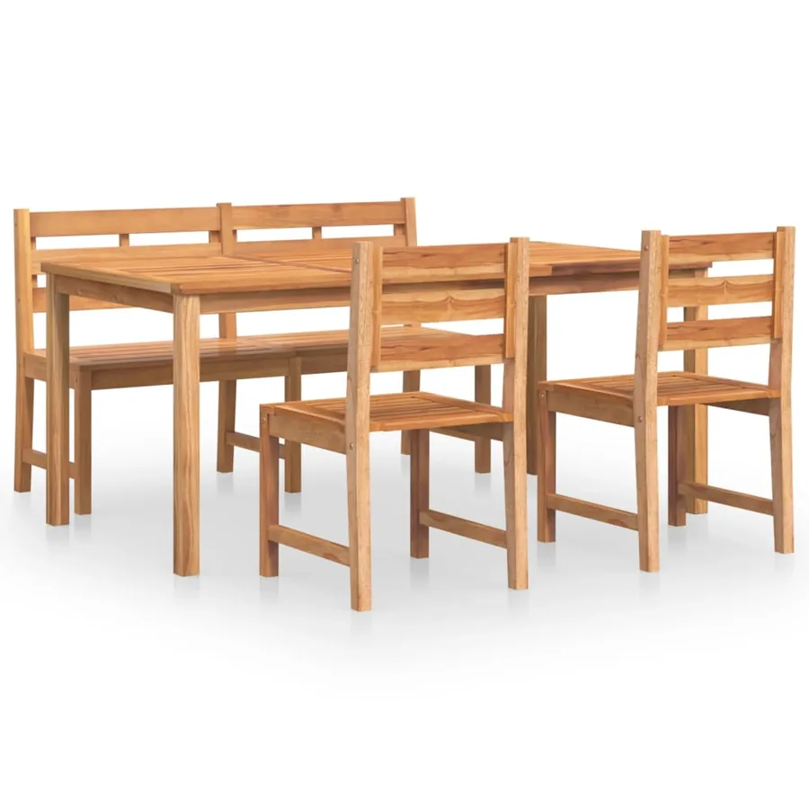 Ensemble à manger de jardin 4 pcs Bois de teck massif - 2