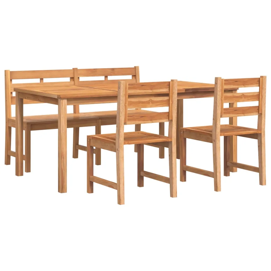 Ensemble à manger de jardin 4 pcs Bois de teck massif - 3