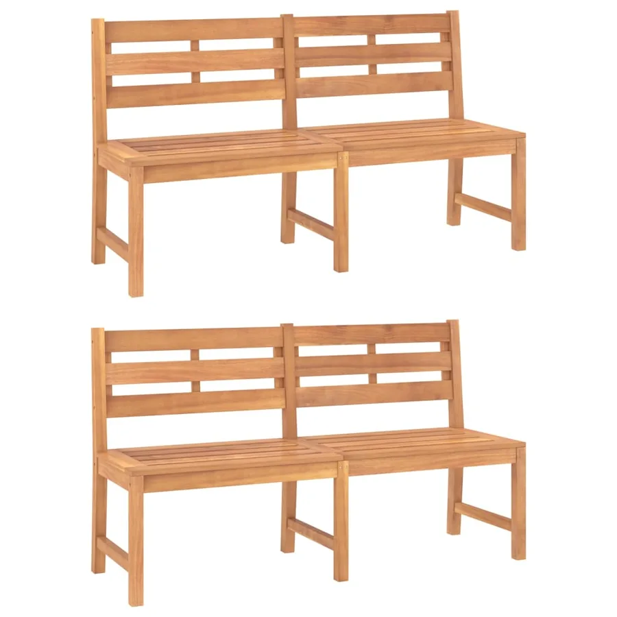 Ensemble à manger de jardin 3 pcs Bois de teck massi - 4
