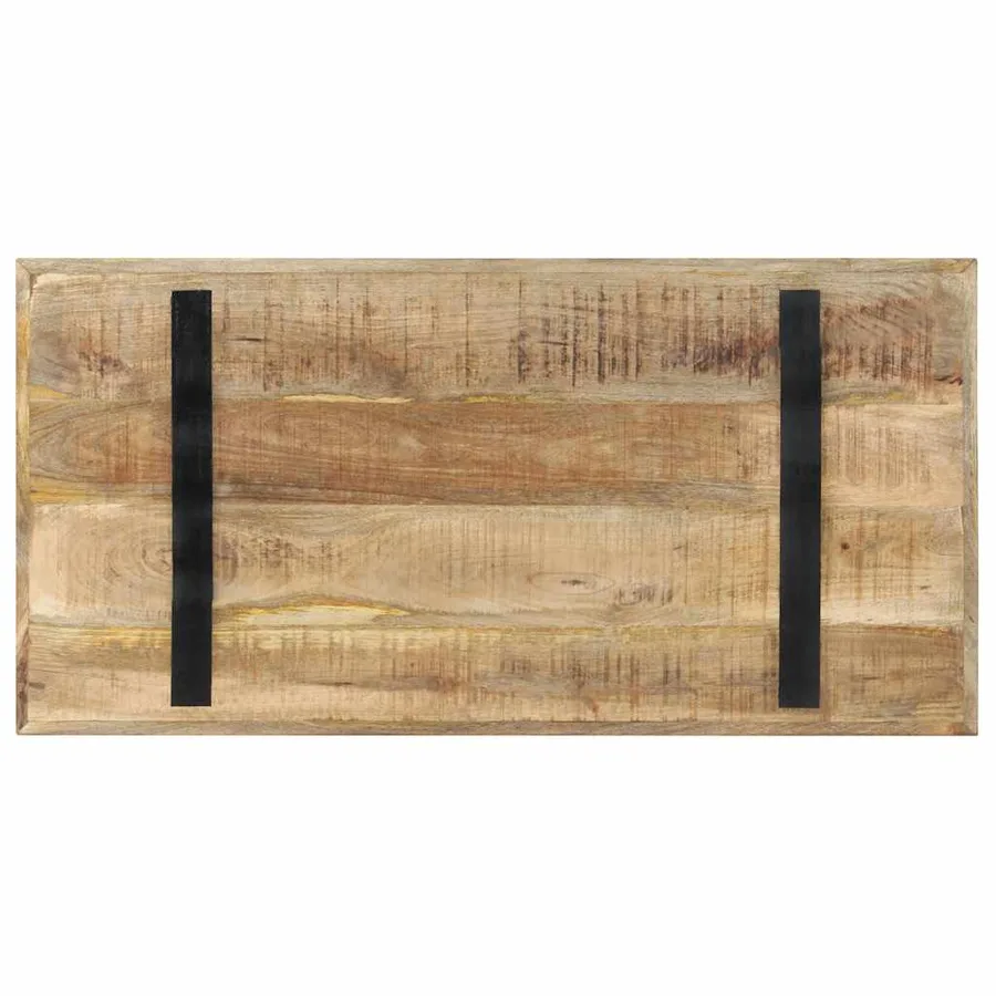 Table à manger 120x60x76 cm bois de manguier brut - 4