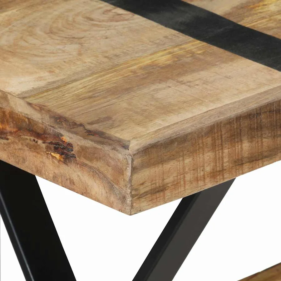 Table à manger 120x60x76 cm bois de manguier brut - 5