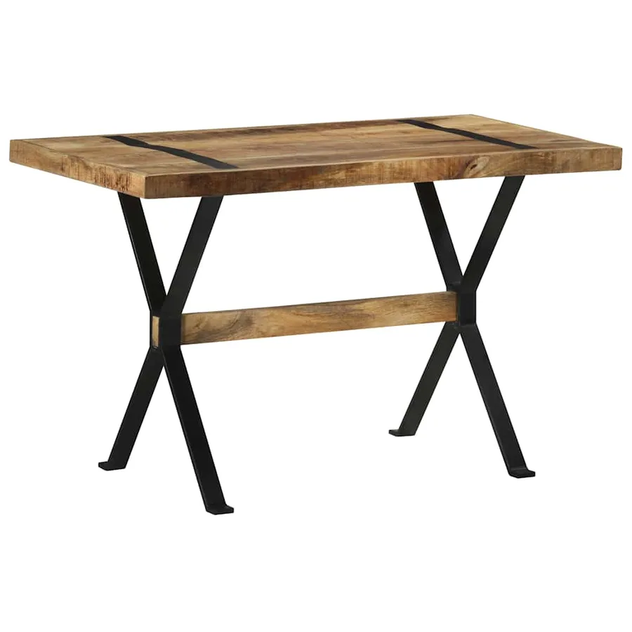 Table à manger 120x60x76 cm bois de manguier brut - 8