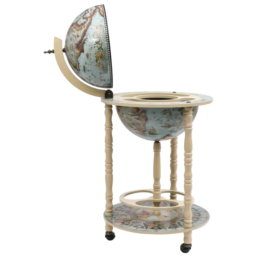 Bar sous forme de globe Bois d'eucalyptus Bleu - 4