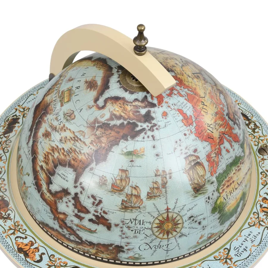 Bar sous forme de globe Bois d'eucalyptus Bleu - 5