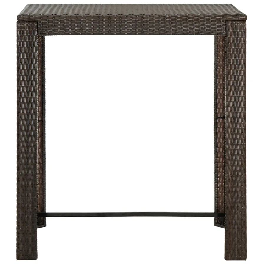 Ensemble de bar d'extérieur 5 pcs accoudoir Poly rotin Marron - 10