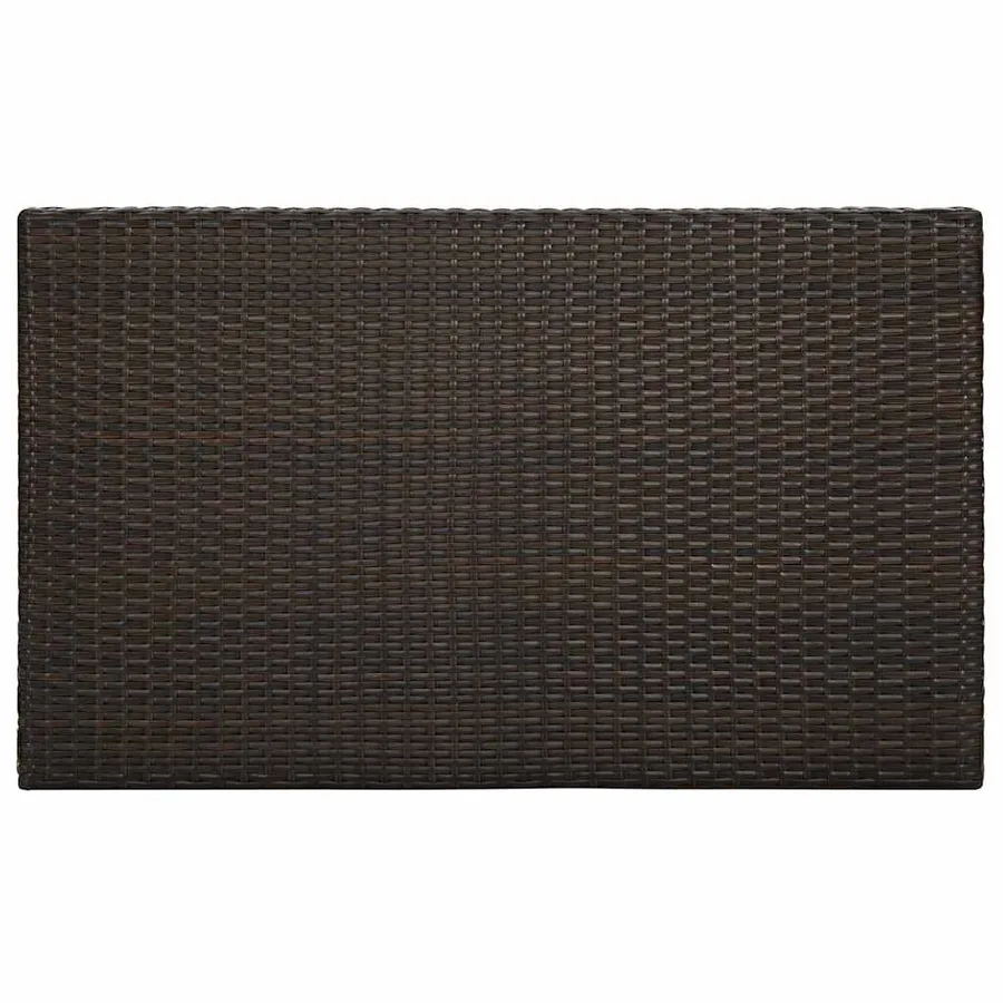 Ensemble de bar d'extérieur 5 pcs accoudoir Poly rotin Marron - 13