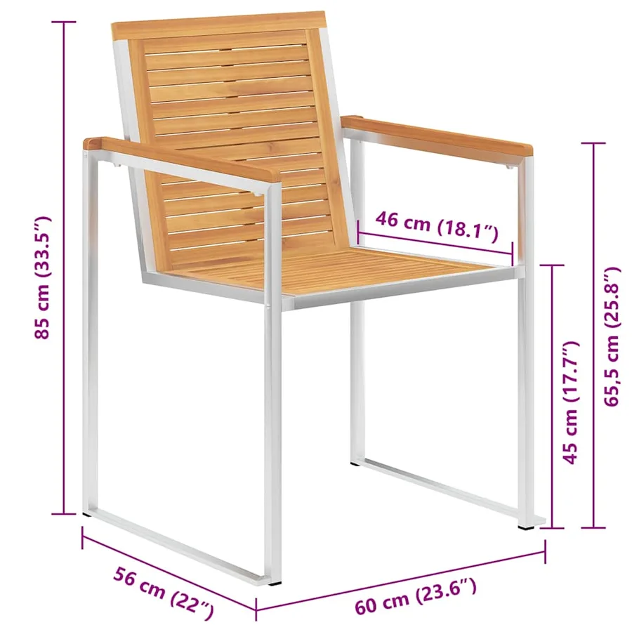 Chaises de jardin lot de 6 avec coussins Bois de teck massif - 12