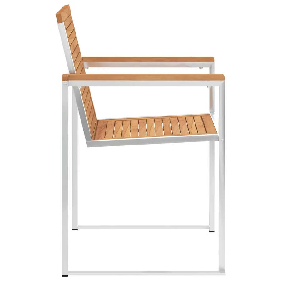 Chaises de jardin lot de 8 avec coussins Bois de teck massif - 6