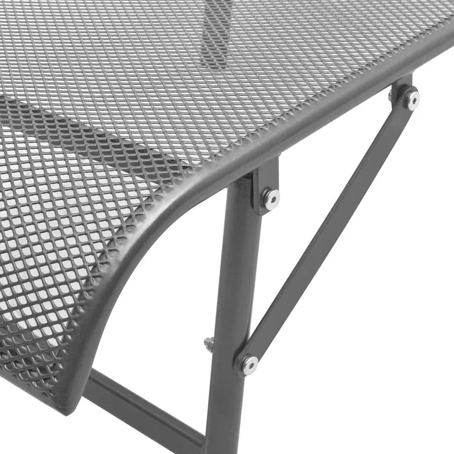 Chaises longues lot de 2 avec table Acier Anthracite - 10