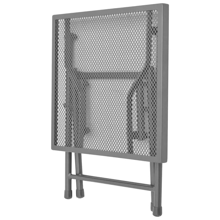 Chaises longues lot de 2 avec table Acier Anthracite - 8