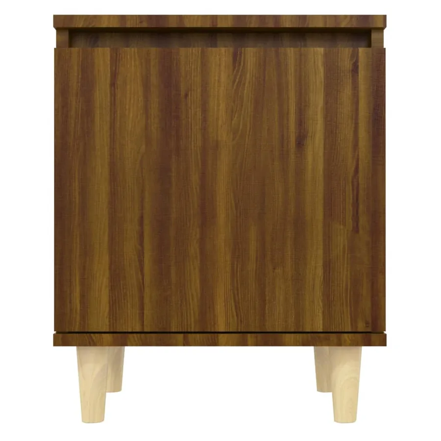 Table de chevet avec pieds en bois Chêne marron 40x30x50 cm - 4