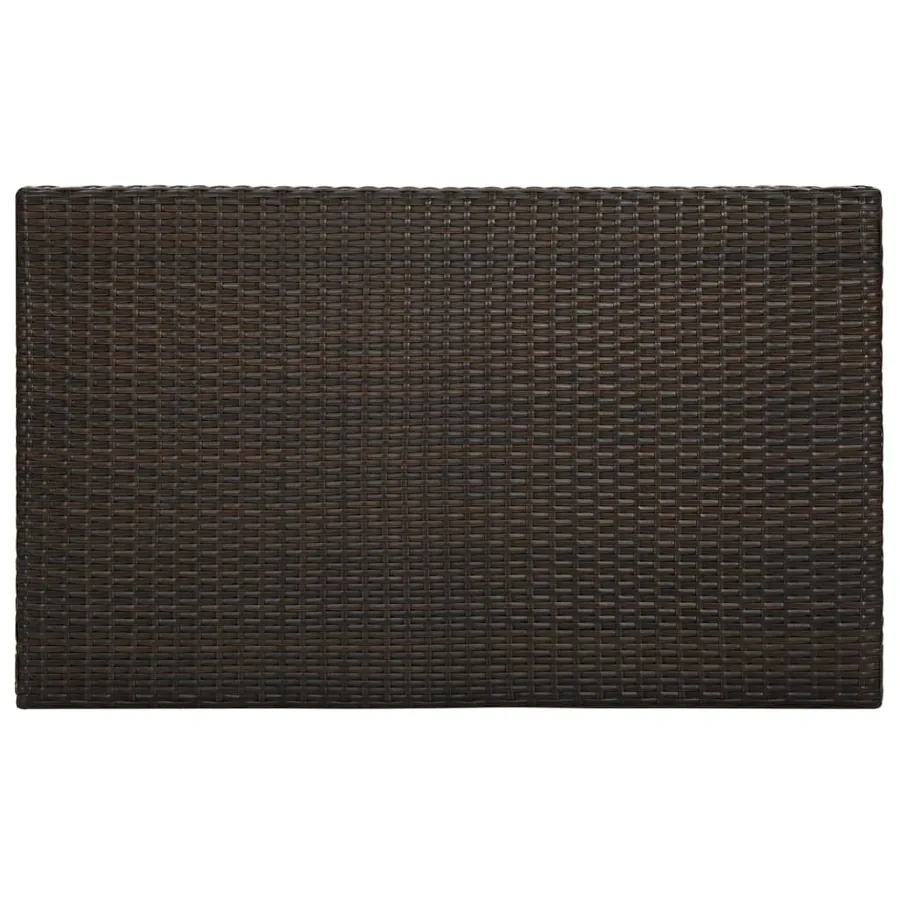Meuble de bar de jardin 5 pcs et coussins Résine tressée Marron - 11