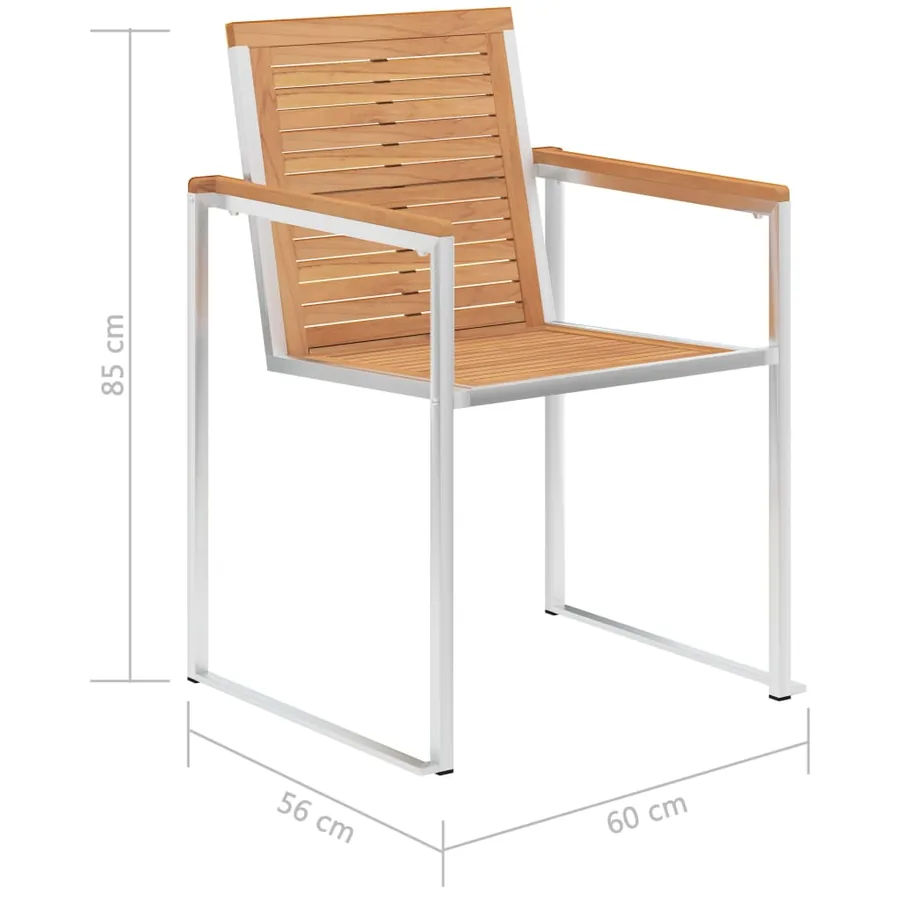 Chaises de jardin lot de 6 avec coussins Bois de teck massif - 13