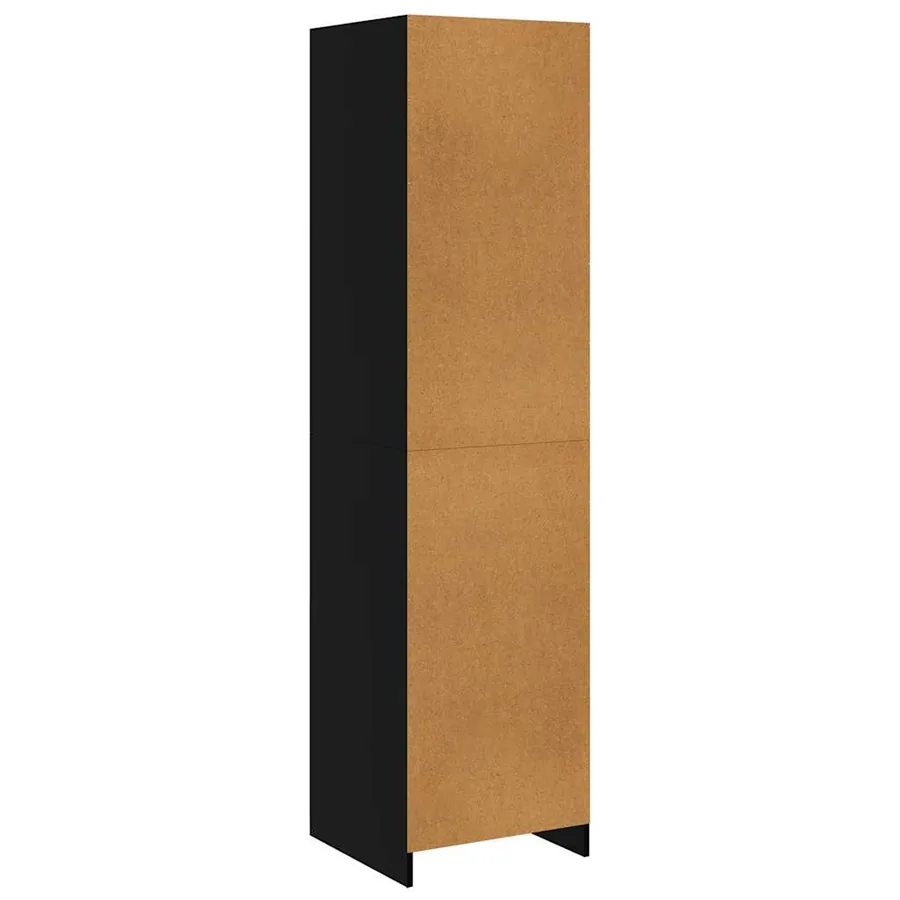 Garde-robe avec tiroirs Noir 50x50x200 cm Bois d'ingénierie - 6
