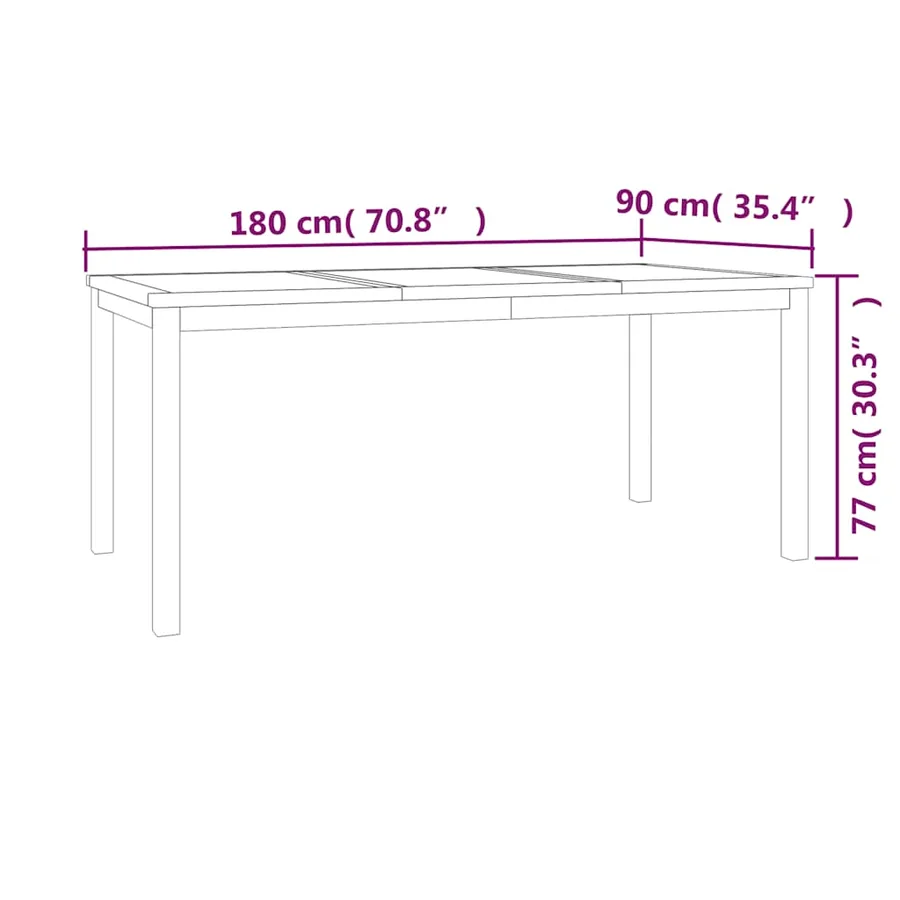 Ensemble à manger de jardin 9 pcs Bois de teck solide - 10