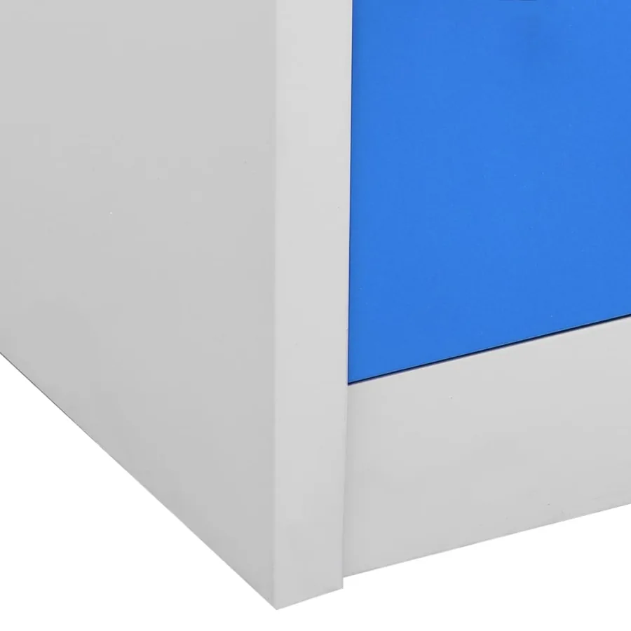 Armoires à casiers 2 pcs Gris clair et bleu 90x45x92,5 cm Acier - 7