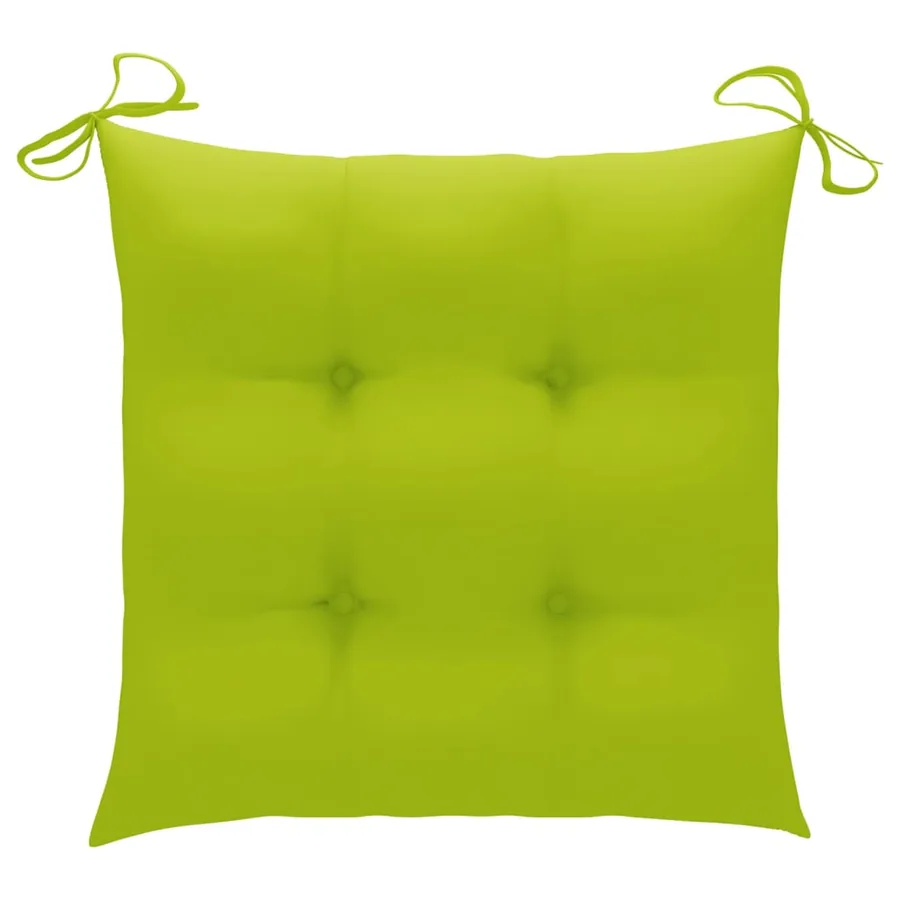 Chaises de jardin lot de 8 avec coussins Bois de teck massif - 9