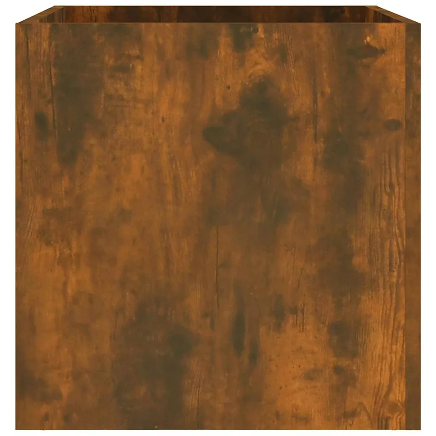 Jardinière Chêne fumé 40x40x40 cm Bois d'ingénierie - 5