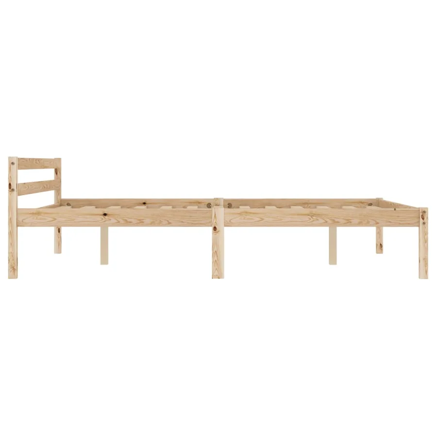Cadre de lit sans matelas bois massif de pin 140x200 cm - 4