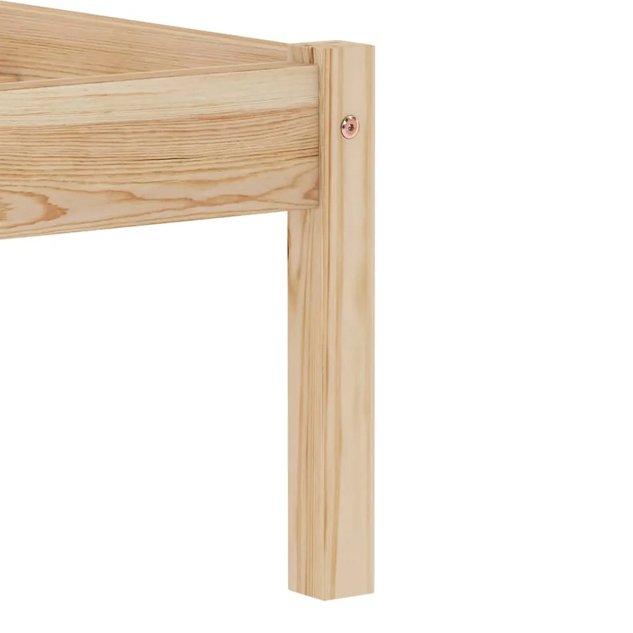 Cadre de lit sans matelas bois massif de pin 140x200 cm - 6