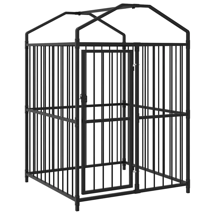 Chenil extérieur avec toit pour chiens 120 x 120 x 150 cm - 3