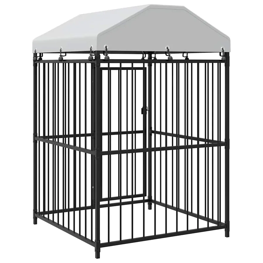 Chenil extérieur avec toit pour chiens 120 x 120 x 150 cm - 6