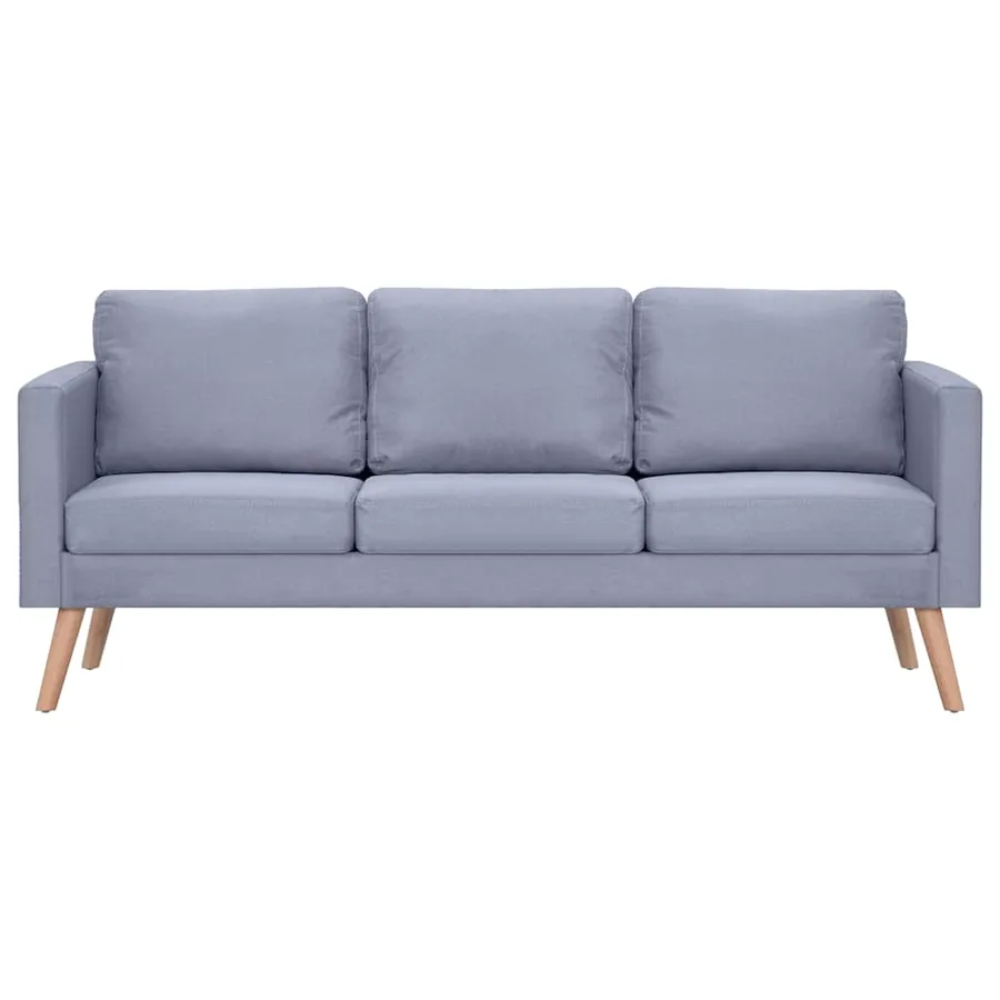 Ensemble de canapés à 2 places et à 3 places Tissu Gris clair - 6